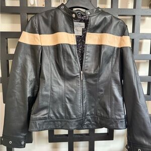 Vintage Bradley Bayou 90s Genuine Leather Biker Jacket